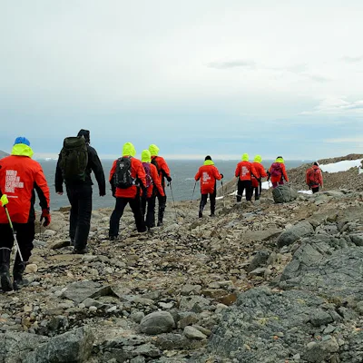 Expedition på Horseshoe Island i Antarktis.