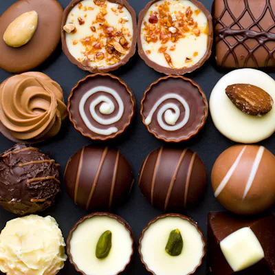 Vackra chokladpraliner.