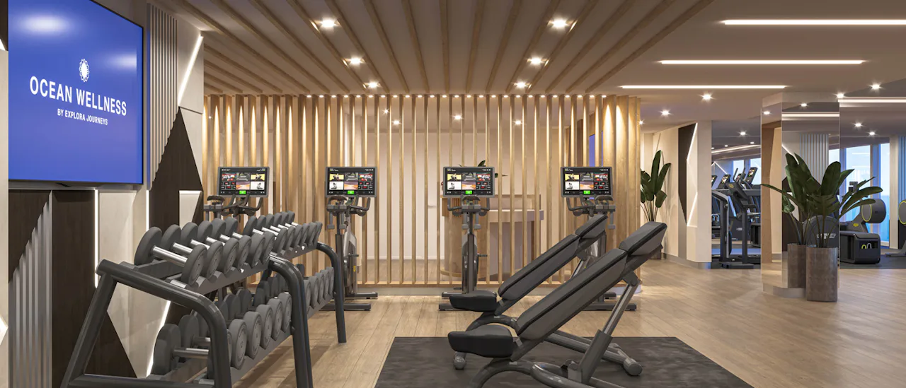 Gymmet ombord på Explora I.