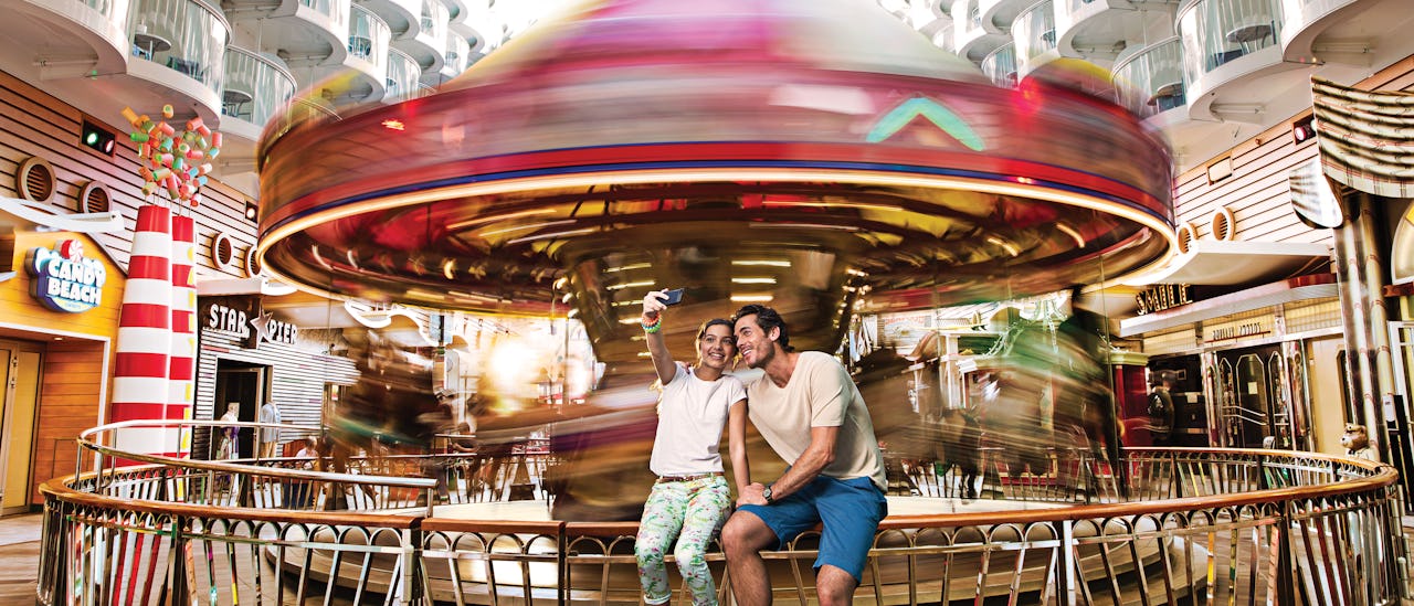 Karusellen på området "the Boardwalk"