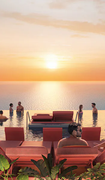 Hideaway Pool ombord på Royal Caribbeans fartyg Icon of the Seas.