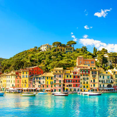 Magiskt vackra Portofino i Italien.