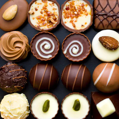 Vackra chokladpraliner.