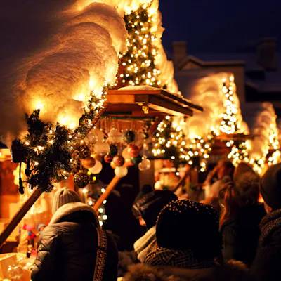 Stämningsfull julmarknad i Österrike.