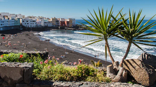 Strand på Teneriffa, Kanarieöarna.